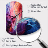 Opt Art Radiant Spectrum II - Asymmetric Metal Wall Clock