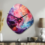Opt Art Radiant Spectrum II - Asymmetric Metal Wall Clock