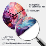 Opt Art Radiant Spectrum II - Asymmetric Metal Wall Clock