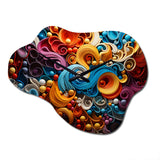 Opt Art Vibrant Illusions I - Asymmetric Metal Wall Clock