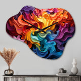 Opt Art Vibrant Illusions II - Asymmetric Metal Wall Clock