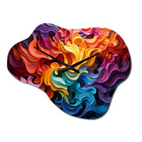 Opt Art Vibrant Illusions II - Asymmetric Metal Wall Clock