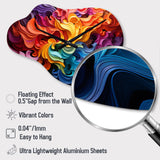 Opt Art Vibrant Illusions II - Asymmetric Metal Wall Clock