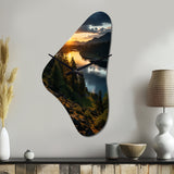 Oregon River Landscape II - Asymmetric Metal Wall Clock