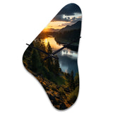 Oregon River Landscape II - Asymmetric Metal Wall Clock