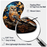 Brown Owl Overture I - Asymmetric Metal Wall Clock