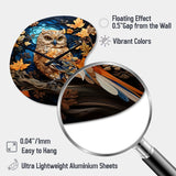 Brown Owl Overture I - Asymmetric Metal Wall Clock
