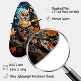 Brown Owl Overture I - Asymmetric Metal Wall Clock