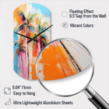 Palm Trees Palm V - Asymmetric Metal Wall Clock