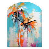 Palm Trees Palm VI - Asymmetric Metal Wall Clock