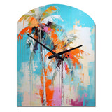 Palm Trees Palm VI - Asymmetric Metal Wall Clock