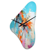 Palm Trees Palm VI - Asymmetric Metal Wall Clock