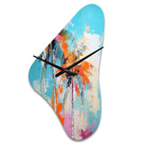 Palm Trees Palm VI - Asymmetric Metal Wall Clock