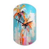 Palm Trees Palm VI - Asymmetric Metal Wall Clock