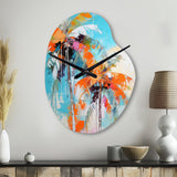 Palm Trees Palm VI - Asymmetric Metal Wall Clock