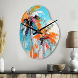 Palm Trees Palm VI - Asymmetric Metal Wall Clock