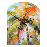 Palm Trees Palm VII - Asymmetric Metal Wall Clock