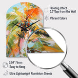 Palm Trees Palm VII - Asymmetric Metal Wall Clock