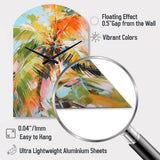 Palm Trees Palm VII - Asymmetric Metal Wall Clock