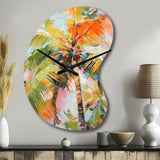 Palm Trees Palm VII - Asymmetric Metal Wall Clock