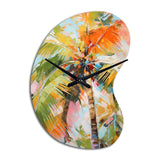 Palm Trees Palm VII - Asymmetric Metal Wall Clock
