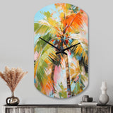 Palm Trees Palm VII - Asymmetric Metal Wall Clock