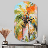 Palm Trees Palm VII - Asymmetric Metal Wall Clock