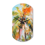 Palm Trees Palm VII - Asymmetric Metal Wall Clock