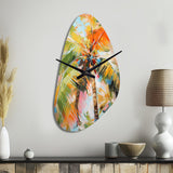 Palm Trees Palm VII - Asymmetric Metal Wall Clock
