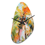 Palm Trees Palm VII - Asymmetric Metal Wall Clock
