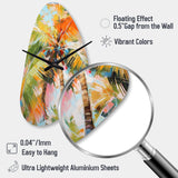 Palm Trees Palm VII - Asymmetric Metal Wall Clock