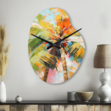 Palm Trees Palm VII - Asymmetric Metal Wall Clock