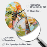 Palm Trees Palm VII - Asymmetric Metal Wall Clock