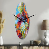 Popart Palm Trees II - Asymmetric Metal Wall Clock