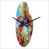 Popart Palm Trees II - Asymmetric Metal Wall Clock