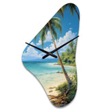 Palm Trees Palms I - Asymmetric Metal Wall Clock