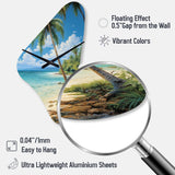 Palm Trees Palms I - Asymmetric Metal Wall Clock