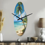 Palm Trees Palms I - Asymmetric Metal Wall Clock