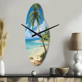 Palm Trees Palms I - Asymmetric Metal Wall Clock