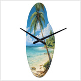 Palm Trees Palms I - Asymmetric Metal Wall Clock