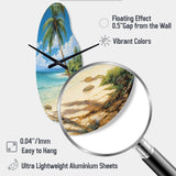 Palm Trees Palms I - Asymmetric Metal Wall Clock