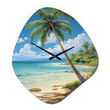 Palm Trees Palms I - Asymmetric Metal Wall Clock