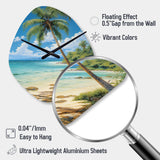 Palm Trees Palms I - Asymmetric Metal Wall Clock