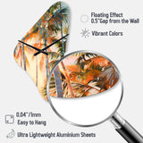 Palm Trees Romantic Impression I - Asymmetric Metal Wall Clock