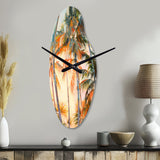 Palm Trees Romantic Impression I - Asymmetric Metal Wall Clock
