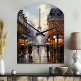 Eiffel Paris In 19 Century - Asymmetric Metal Wall Clock