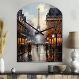 Eiffel Paris In 19 Century - Asymmetric Metal Wall Clock