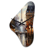 Eiffel Paris In 19 Century - Asymmetric Metal Wall Clock