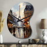 Eiffel Paris In 19 Century - Asymmetric Metal Wall Clock