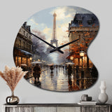 Eiffel Paris In 19 Century - Asymmetric Metal Wall Clock